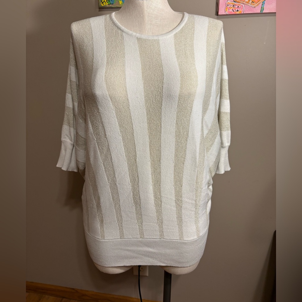 Lane Bryant Ivory Knit Blouse